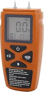 Wood Moisture Meter, Backlit LCD Display Wood Water Meter Content Tester Detector, Woodworking Digital Hydrometer Moisture Tester Water Leak Detector for Wood Firewood
