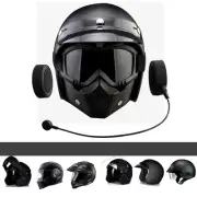 1 Set Motorcycle Helmet Wireless Headset Integrated Bluetooth High Quality Black