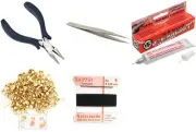 Bead Tip Kit - Pliers, Tweezers, Cement, 100 Bead tips & Black Bead Cord #4