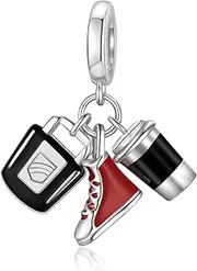 [SEVENWELL] Travel Airplane Charm Heart Charm Evil Eyes Star Galaxy Charm for Women Charms