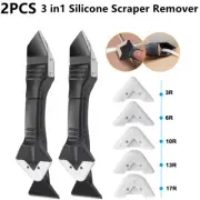 2PCS 3 in 1 Silicone Sealant Remover Tool Set Scraper Caulking Grouting Sealant
