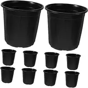 GALPADA Large Plastic Seedling Trays 10 Pack Waterproof Plant Pots Drainage System Suitable for Nursery Bases Outdoor Planting