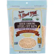 Bob'S Red Mill Organic Quick Cooking Steel Cut Oats Whole Grain 22 Oz