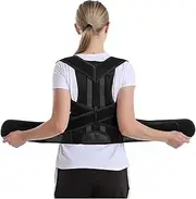 Waist Support Shoulder Posture Corrector Scoliosis Back Brace Full Back Support Belt Adjustable Lumbar Support(X-Large)