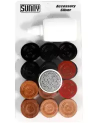 24 Carrom wooden Coins + Striker + Powder for Carrom Board