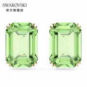 SWAROVSKI 施華洛世奇 Millenia 耳釘八角形切割, 綠色, 鍍金色色調