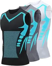 [Generic] 2025 New Version Ionic Shaping Sleeveless Shirt,Ionic Shaping Vest Compression Shirt for Men To Build A Good Body
