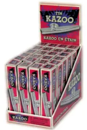 24 Pack Classic TIN KAZOOS Retro Music Toy Instrument Sound Metal Noise Maker