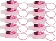 LOLIPPYY 10Pcs Silicone Travel Bottles with Keychain Hook Refillable Empty Containers for Lotion Creams and Liquids for Convenient Travel Use