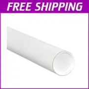 Heavy-Duty Mailing Tubes with Caps, 12x2 Inches, Pack of 50 - Durable & Reusable
