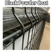 Black Fencing weldmesh Security Industrial Weld Mesh Fence Arc 1300Hx2930mmW