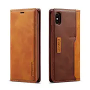 Leather Wallet Magnetic Cover Flip Case - For Apple iPhone 7 Plus / 8 Plus (Brown)