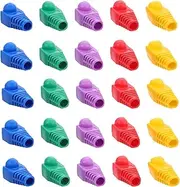 Happyyami 50pcs Ethernet Cable Protector Boots Multi-Color Connector Covers for Easy Installation Versatile Network Shielding for Enhanced Data Stability and Protection