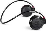 Cootree Wireless Headphone Sports Headset with Built in Microphone,Bluetooth Headphones Behind The Head,Foldable and Carried in The Purse, Black/Red