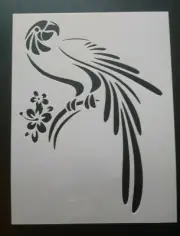 Stencils N Stuff PARROT Stencil Template Paint Airbrush Crafts Home 11.5" x 8.5"
