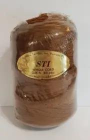 STI Braided Brown Polypropylene Vintage Macrame Craft Cord 82 yds New NOS