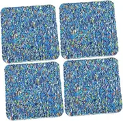 HANABASS 4pcs Treadmill Cushion Pads Heavy Duty Vibration Absorbing Mat for Wood Floors Non Slip Exercise Equipment Protector Multi Use Gym and Home Fitness Floor Mat