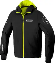 Spidi Armor Evo, zip hoodie , color: Black/Neon Yellow , size: 3XL