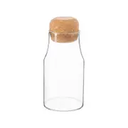 Argon Tableware Glass Storage Bottle with Cork Lid - 180ml