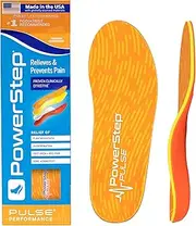 PowerStep Pulse Performance Insoles | Running Shoe Pain Relief Orthotic, Orange, Men's 3-3.5 Women's 5-5.5