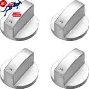 4 Pack 6mm Zinc Alloy Stove Knobs, D-Shaped Gas Control Knobs for Oven & Cooktop