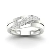 10K White Gold Diamond Engagement Wedding Ring Size 7 (0.25ct/SI2,H-I)