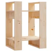 vidaXL Solid Wood Pine Book Cabinet/Room Divider Storage Rack Shelf Organiser