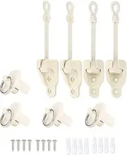 IVYSUN Sun Shade Replacement Parts Shade Tie Downs and End Cap with Ring Kit,Weather Resistance,Compatible with Coolaroo Exterior Roller Shade,Outdoor Blinds(Sand,2 Set)