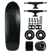 Moose Old School Skateboard 33" Stain Black, 7" Black Trucks & 59mm Black Wheels