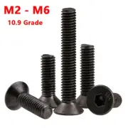 M2 - M6 COUNTERSUNK ALLEN KEY BOLTS CSK SOCKET HIGH TENSILE SCREWS GRADE 10.9