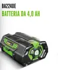 Battery 4AH Ego for Chainsaw Blower Trimmer Lawn Mower Tagliasepi