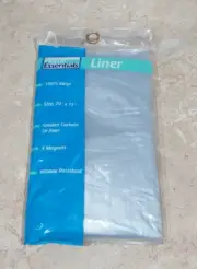 Home Essentials Shower Curtain Magnetic Liner Clear 70" x 71" 100% Vinyl K-Mart