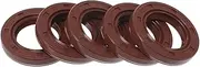 X AUTOHAUX Universal Oil Seal TC Double Lip W Steel Spring Seal Ring Rotary Shaft Seal 22x35x6mm High Pressure FKM Rubber Brown 5 Pcs