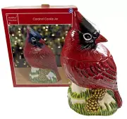 NEW in BOX Red Cardinal Mistletoe Mountain 12" Cookie Jar Fast Shipping!