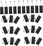 Veemoon 200 Set Paper Clothing Tags with String Versatile Hanging Tags for Clothing Shoes Bags for Retail Displays and Present Tagging