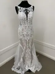 Essense Of Australia D3153 Ivory Size 14 Wedding Dress