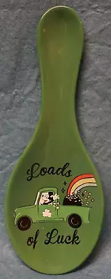 Disney Mickey Mouse Spoon Rest "Loads of Luck" Happy St. Patrick's Day