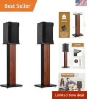 Universal 24-Inch Speaker Stands with Shock Absorbing Mats - Perfect for Studios