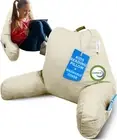 Reading Pillow for Kids Teens Adult, Back Rest Pillow with Arms, Pockets, Was...