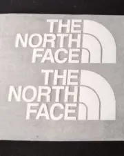 Two "NorthFace 2.5" Inch: WHITE Iron-Ons! 2-Pack Boost!"