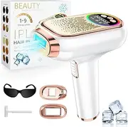 AOOWU IPL Devices Hair Removal with Cooling Function, Laser Hair Removal with 9 Energy Levels, 3 Functions, 999,900 Light Pulses, Painless Hair Removal Device for Men, Women, Face, Armpits, Legs