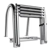 4 Steps Pontoon Boat Ladder Stainless Steel Folding Telescoping Inboard Ladder