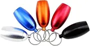 COLLBATH 2pcs Oval Aluminum Keychain Pill Fob Holder Durable Single Pill Case Box Color for Keys Bags Coats for Storing Medicine and Matches Color