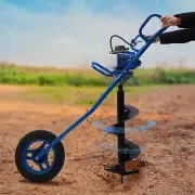 3HP 63CC Post Hole Digger Petrol Earth Auger Fence Borer Drill Wheelbarrow 1xBit