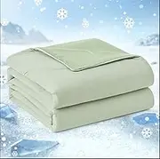 Snuggle Sac Cooling Comforter Sage Green Twin Size, Breathable Cooling Blankets for Hot Sleepers and Night Sweats, Summer Comforters for Bed, Soft Lightweight Silk Smooth, 68x90 Inches, Sage Green