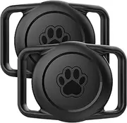 Citymore for Apple Airtag Dog Collar Holder,2pack Waterproof air tag Cat Collar,Soft Silicone airtag case for Dogs&Cats,Apple Air Tag Holder for Pet Collar - Fits All Width Collars