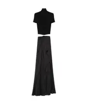 Sportmax High-Neck Cut-Out Maxi Dress IT40,IT42,IT38 black
