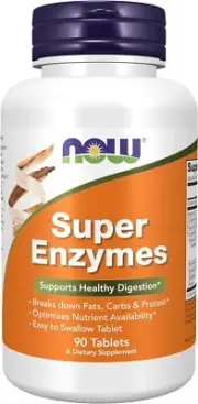 NOW Supplements, Super Enzymes, Formulated with Bromelain, Ox Bile, Pancreatin a