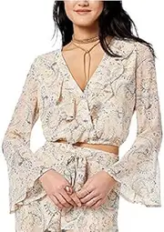 [American Rag] Juniors' Printed Crop Top