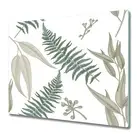 Tempered Glass Induction Ceramic Hob Cover Worktop Saver Fern 60x52